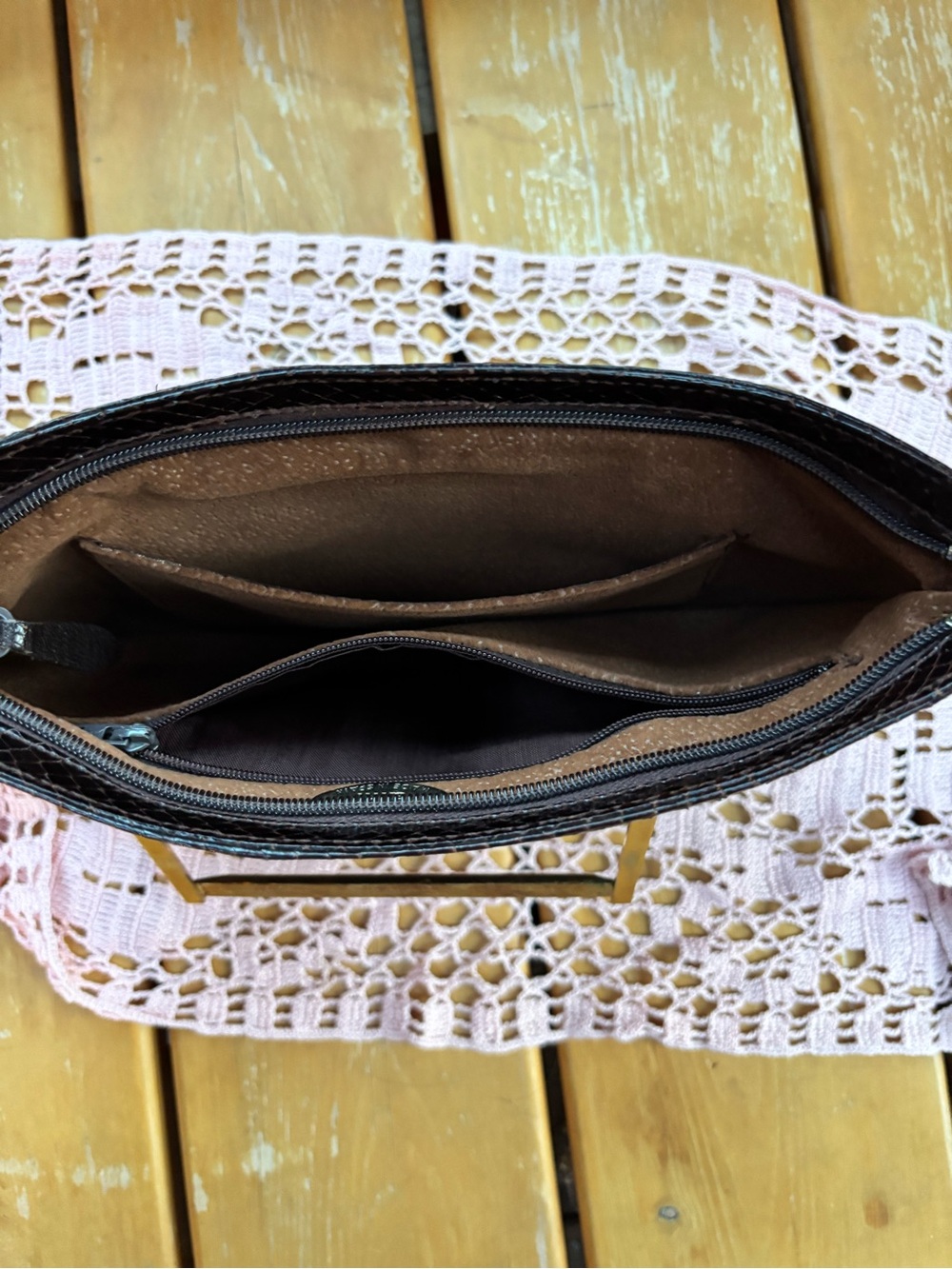 Vintage ALNI Spain Genuine Python Skin Leather Clutch / Evening Bag - Rare - Picture 7 of 9